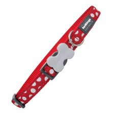 Coleira para cães com manchas brancas estilo Dingo vermelho - Durável e elegante