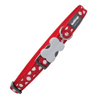 Coleira para cães com manchas brancas estilo Dingo vermelho - Durável e elegante