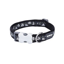 Coleira preta estilo diamante para cães Red Dingo - elegante e resistente