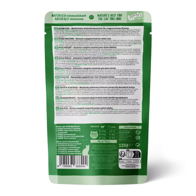 Comida Húmida para Gatos Frango Puro 125g - WOW Pet