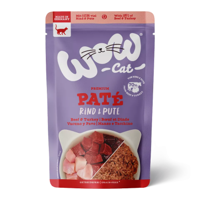 Ração húmida para gatos adultos Multipack - WOW Pet (3 sabores) 6x125g
