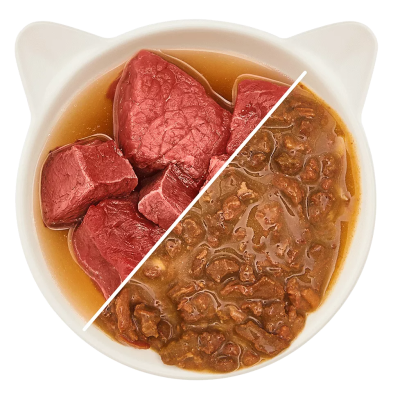 Alimento húmido para gatos Filé de carne em molho 85g - WOW Pet