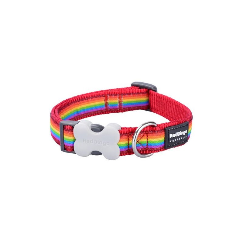 Coleira para cães Gloria Red Dingo Style Rainbow | Heavy-Duty Collar