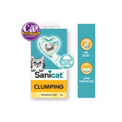 Sanicat Clumping: areia para gatos sem perfume, limpeza e conforto