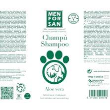Menforsan Champú cicatrizante con aloe vera 1litro etiqueta