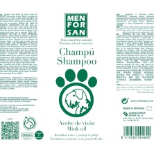 Shampoo para cães Menforsan protetor de cabelo com óleo de vison