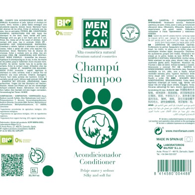 Menforsan Champú Acondicionador Antinudos 1 LITRO ETIQUETA