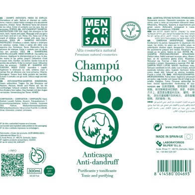 Menforsan Shampoo Natural Anticaspa com Limão | Cuidado Delicado