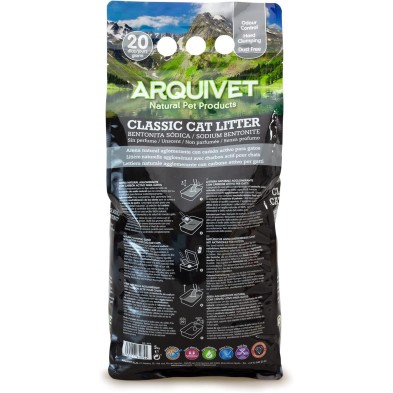 Areia natural de aglomeração para gatos com carvão activo