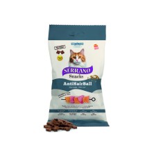 Mediterrâneo Serrano Snacks Gatos Antihairball Salmão e Atum