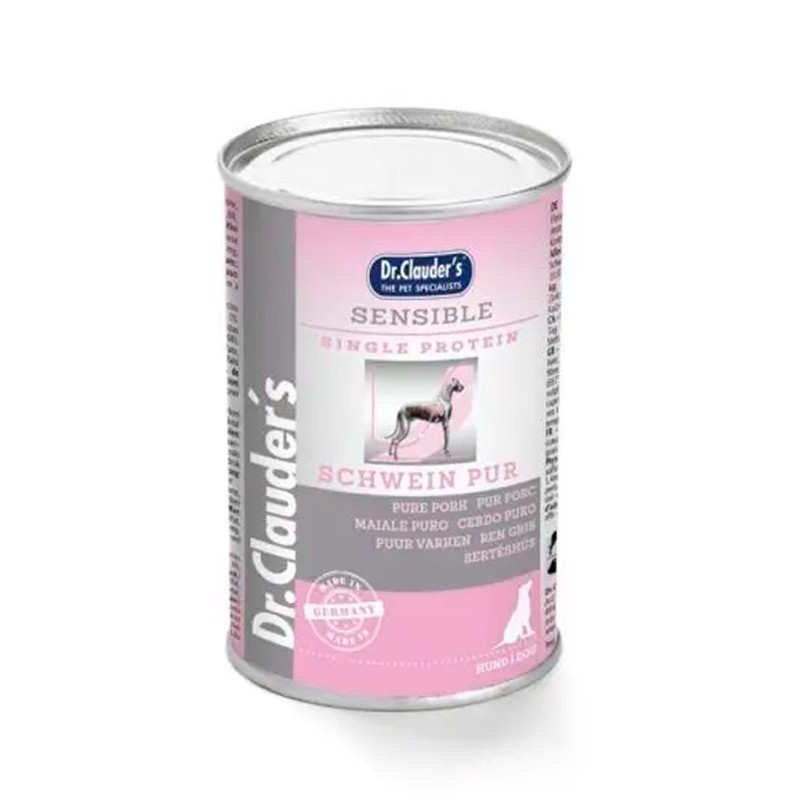 Dr. Clauder's Pure Pure Pork Sensitive Dogs Mono-Proteína Lata Húmida