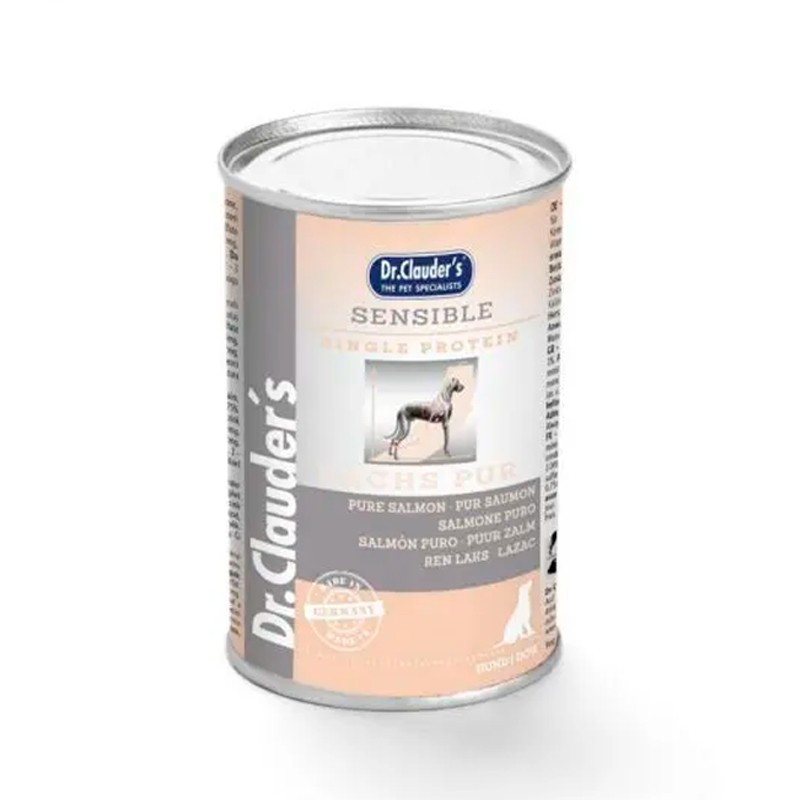 Dr. Clauder's Pure Salmon Mono-Protein Wet Can para Cães Sensíveis