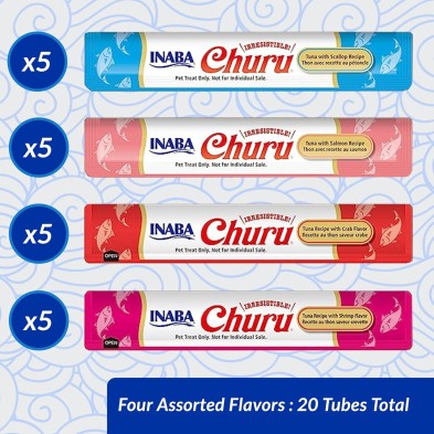 Churu Cat Variedades de atum com frutos do mar