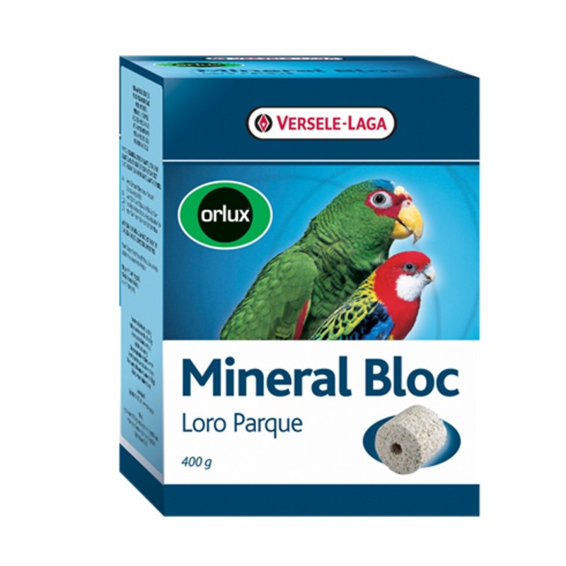 Bloco mineral grande Versele-Laga Orlux Mineral Bloc Loro Parque Bloco mineral para papagaios e periquitos