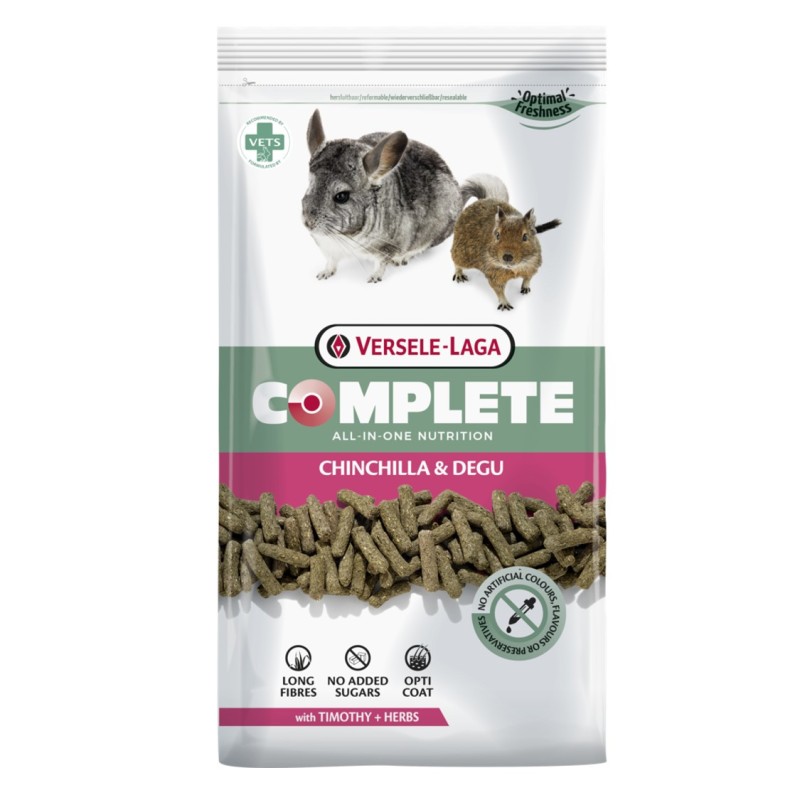 Alimento para roedores com fibra e sementes de linhaça Versele-Laga Alimento Completo para Chinchila e Degu