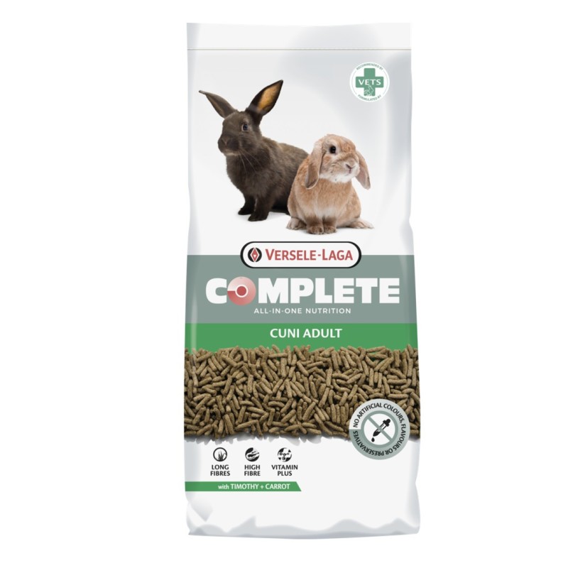 Pellet nutritivo e saboroso para coelhos Versele-Laga Complete Cuni Alimento Adulto para Coelhos Adultos