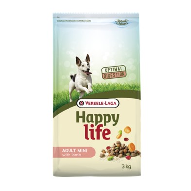 Ração para cães pequenos e ativos Versele-Laga Happy Life Adult Mini Lamb Dog Food