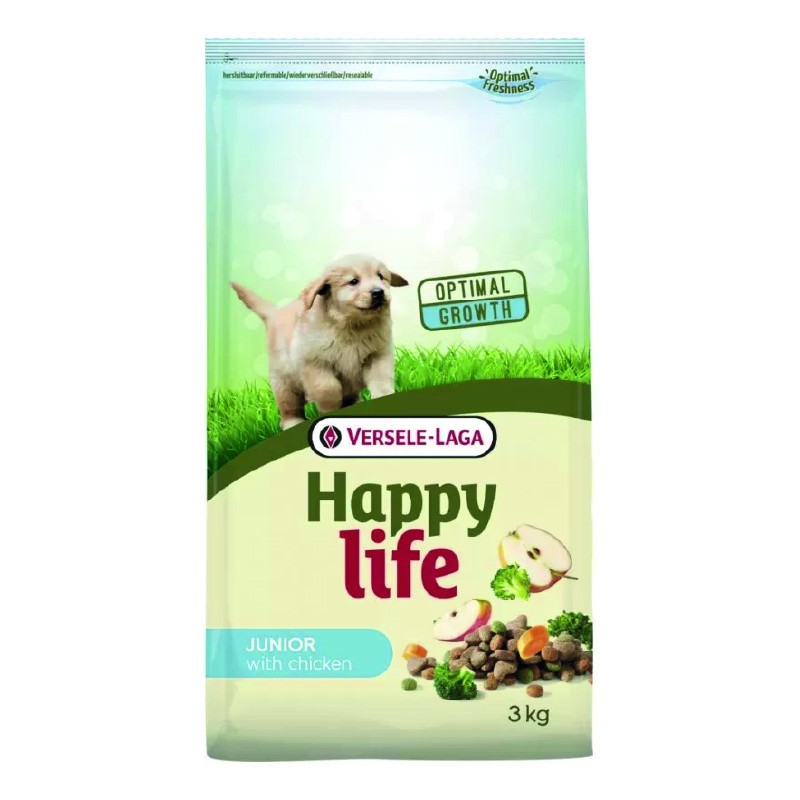 Ração para cachorros em fase de crescimento Versele-Laga Happy Life Junior Chicken Dog Food