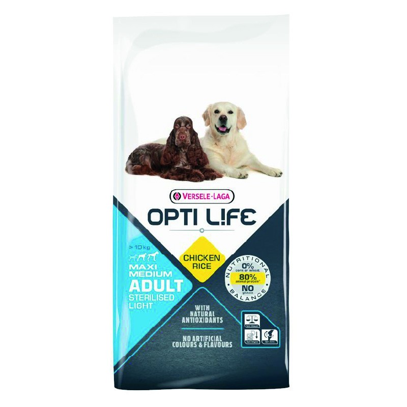 Alimento light para controle de peso Versele-Laga Opti Life Adult Light Medium Maxi Ração para cães