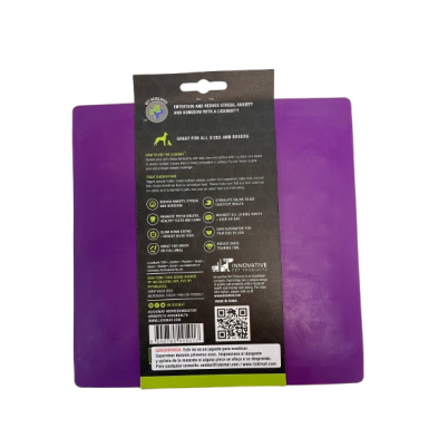 LICKIMAT Classic Soother Alfombrilla para Lamer color MORADO etiqueta