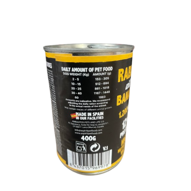 Alpha Spirit Húmido Lata Cohelo y Banana 400 gr