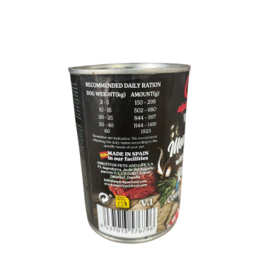 Lata de almôndegas de Cervo e Alecrim para cães Alpha Spirit 400gr
