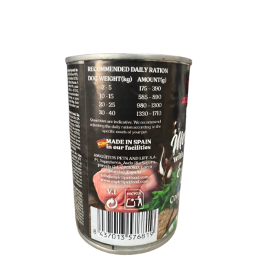 Comida húmida para cães Alpha Spirit Latas Almôndegas de Peru e Coentro 400gr