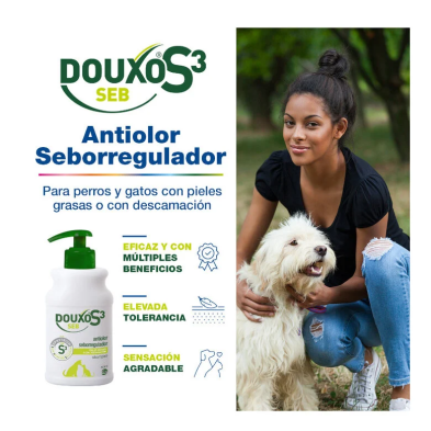 Douxo S3 Seb Champú Antiolor Y Seborregulador para Perros y Gatos
