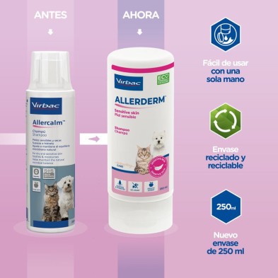 Virbac Allerderm Champô Pele Sensível para Cães e Gatos 250 ml