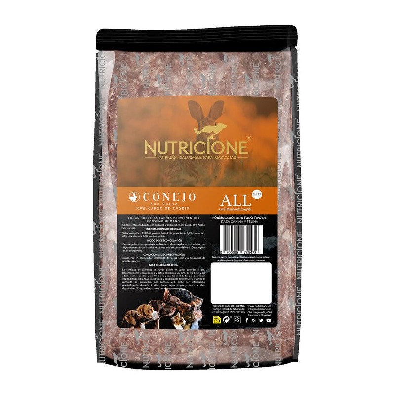 Dieta Barf Nutricione Todo Carne de Conejo