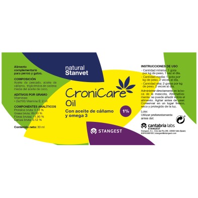 Stangest Cronicare Oil para Perros y Gatos