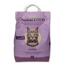 Wuapu Naturcorn Pelets Aglomerante para Gatos Aroma Lavanda 6 kg