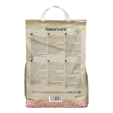Wuapu Naturcorn Original Pelets Aglomerantes para Gatos 6l