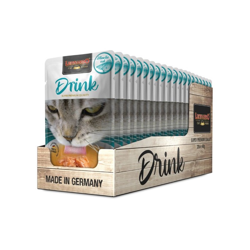 Leonardo Drink Care Atlantic Cod. Sopa de Bacalao para Gatos
