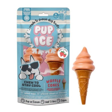 Pup Ice Snacks Helado Cucurucho de Fresa 2 unds.