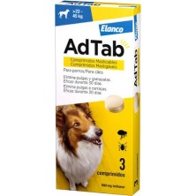 AdTab Antiparasitario 3 comprimidos masticables para perros 22 a 45 kg