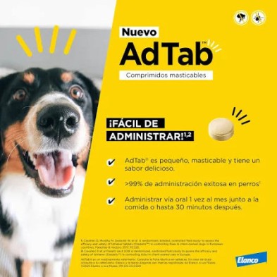 AdTab Antiparasitário 3 comprimidos mastigáveis para cães