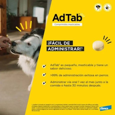 AdTab Antiparasitario 3 comprimidos masticables para perros