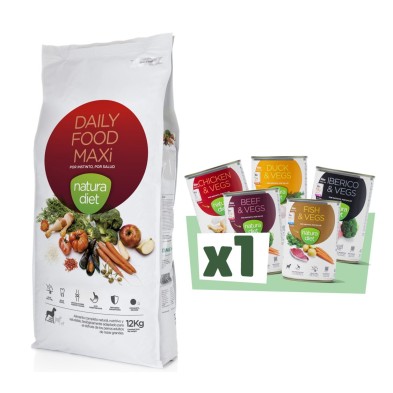 Pienso Natura Diet  sin cereales para perros Maxi con Pollo y Arroz
