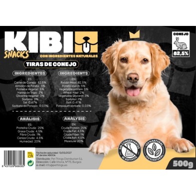 KIBI Tiras de Coelho para Cães | Superpet