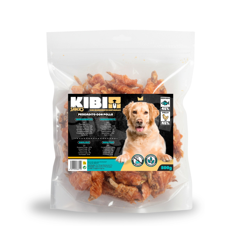 KIBI Snack de Peixinhos cobertos com Frango para Cães