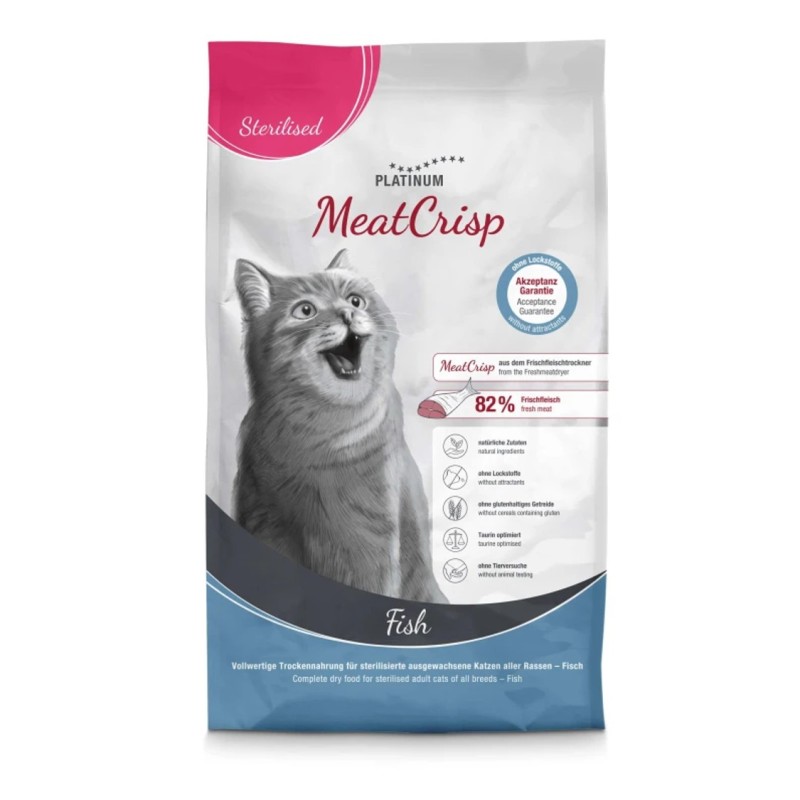 Platinum MeatCrisp Cat Adult Sterilised Pescado