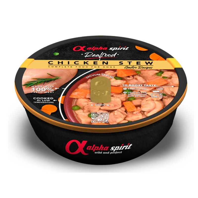 Alpha Spirit Real Food Estofado para Perros de Pollo