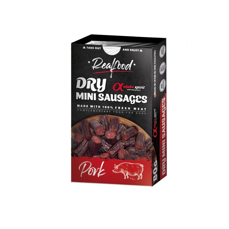 Alpha Spirit Salchicha Curada Mini para Perros 80 gr