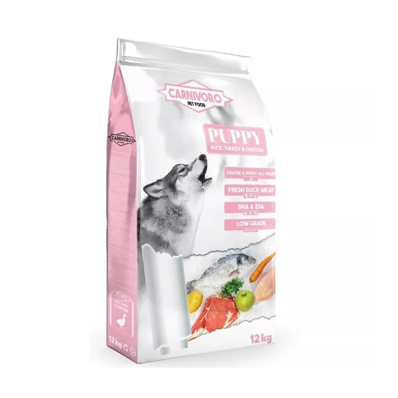 Carnívoro Puppy Pato, Pavo y Pollo (NUEVO) 12 kg