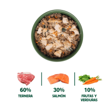Wild Balance Lata BARF SALMÓN Y TERNERA con Verduras Frescas