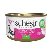 Lata de Schesir para gatos com frango e presunto 85 gr - Superpet