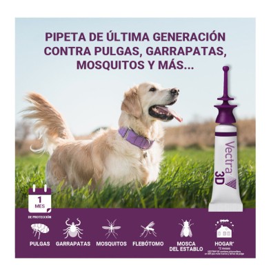 Vectra 3D Pipetas Antiparasitarias para Perros 3 Pipetas