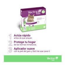 Vectra Felis Pipetas Antiparasitarias para Gatos 3 Pipetas