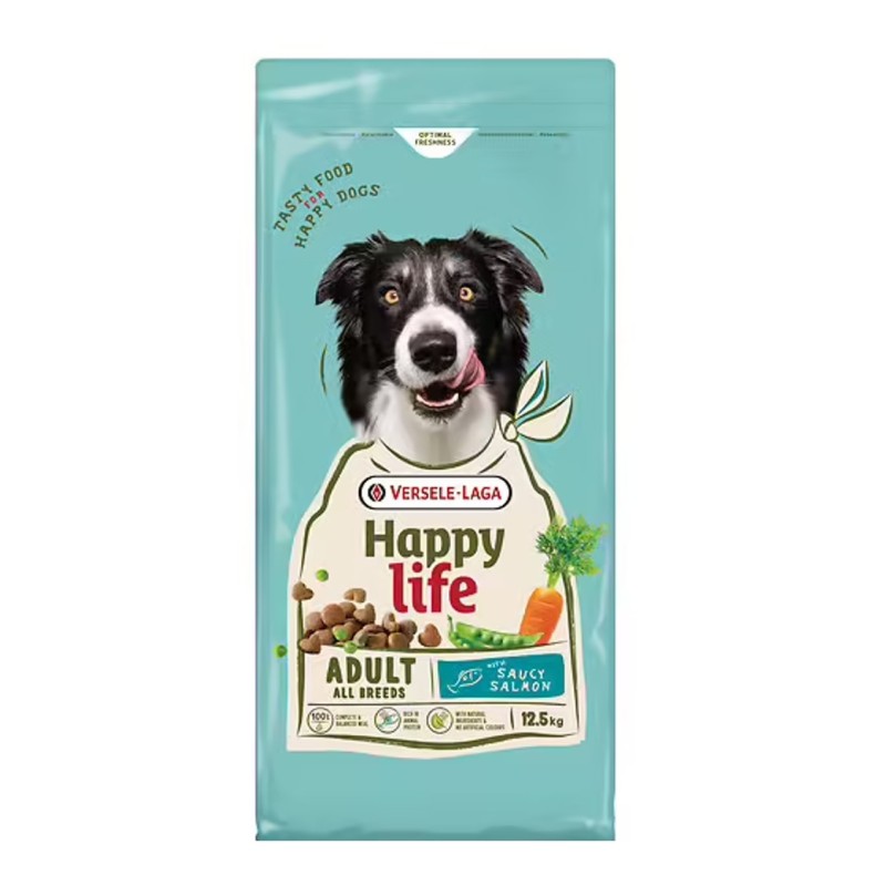 Comida com ômega 3 Versele-Laga Happy Life Adulto Salmão Ração para cães